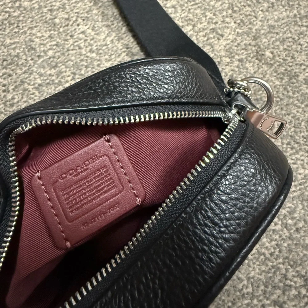 Coach C9120 Demsey Camera Shoulder Bag Canvas x Leather Black Signature - Picture 9 of 12